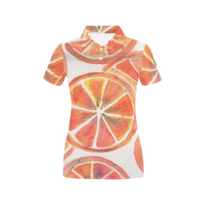 Orange Polo Shirt for Women, Golf, Tennis, Pickleball
