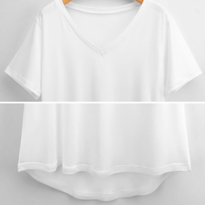 Autumn Ombre Women's Short-Sleeve V-Neck T-Shirt - Image 5