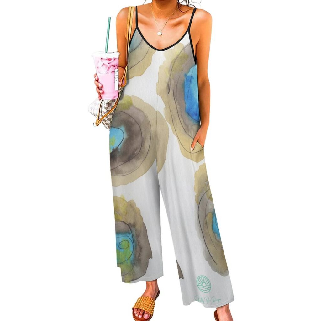 Jumpsuit Featuring Earle Gray & Blue Print