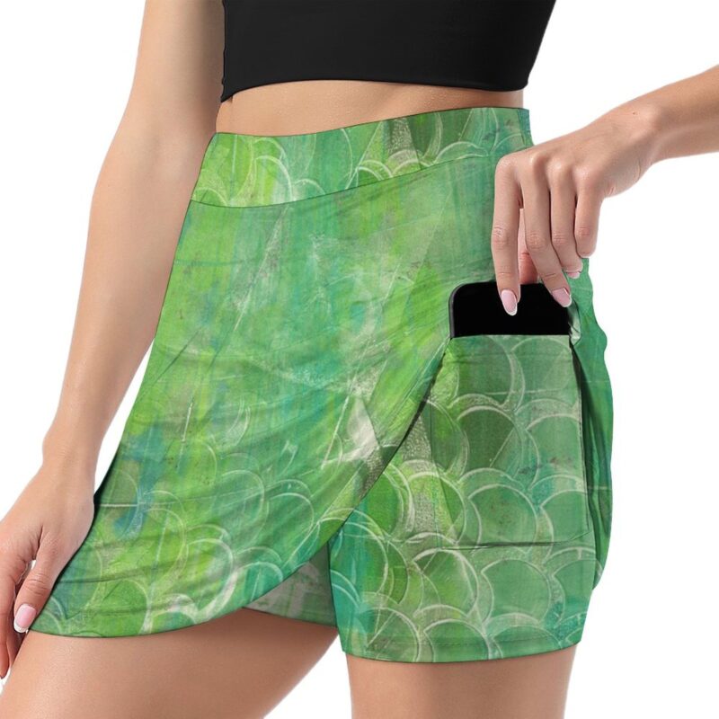 Emerald Scales Athletic Skirt With Pocket