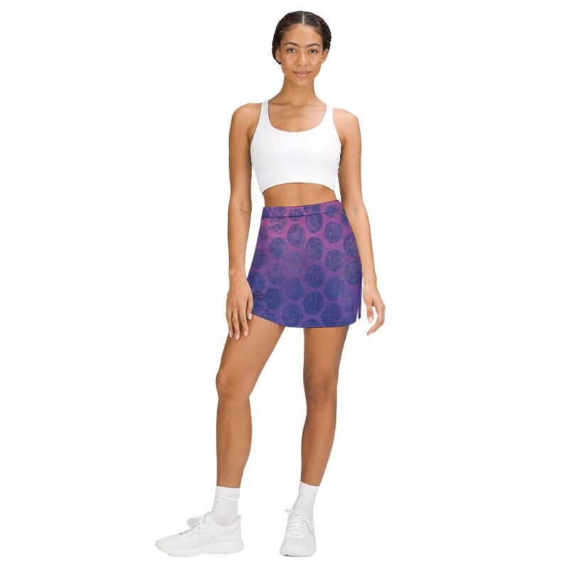 Magenta Blue Ombre Athletic Skirt With Pocket - Image 3