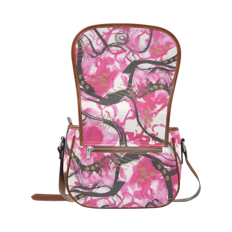 Pink Flamingo Saddlebag Cross Body Handbag - Image 5