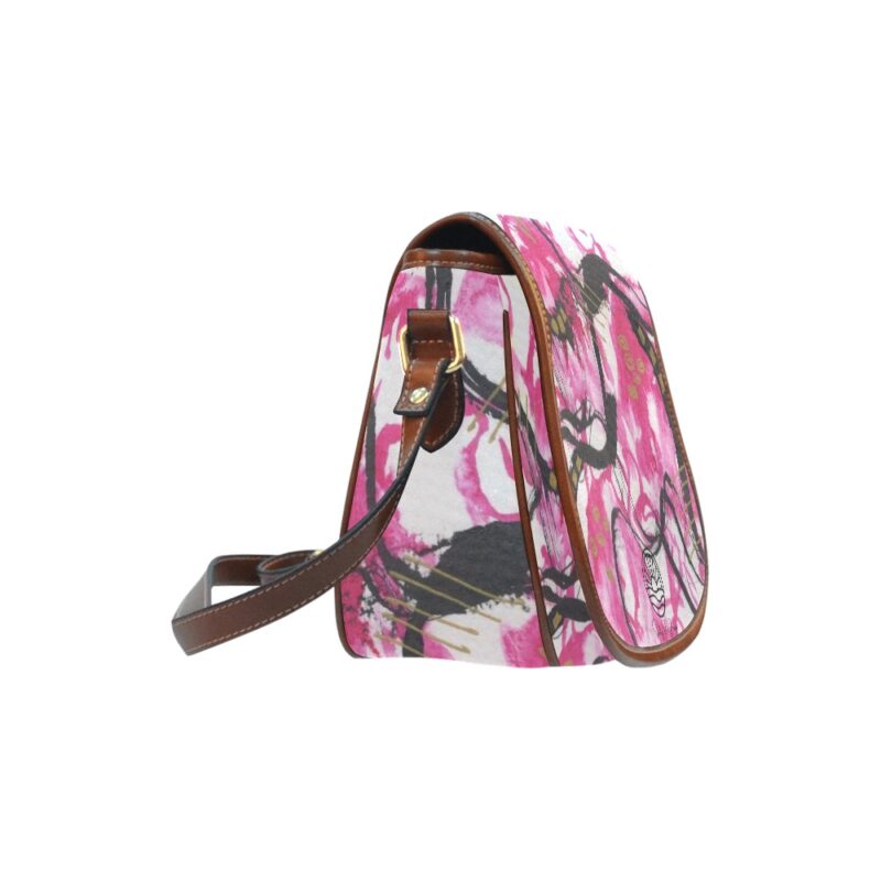 Pink Flamingo Saddlebag Cross Body Handbag - Image 4