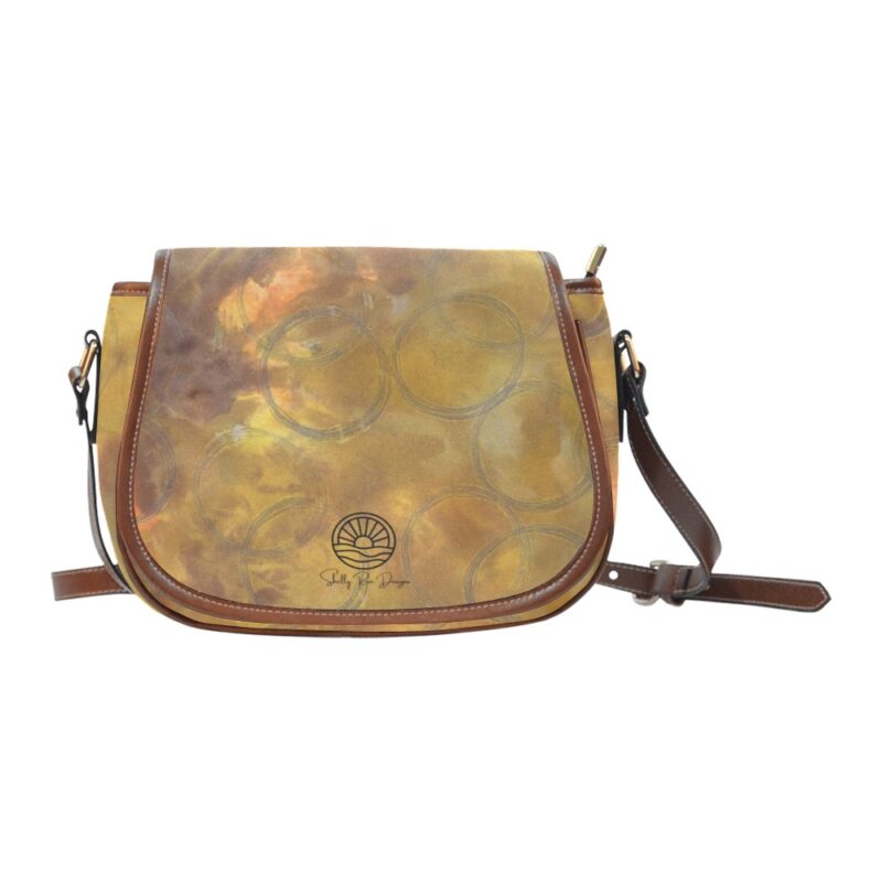 Honeyed Suede Saddlebag Cross Body Handbag