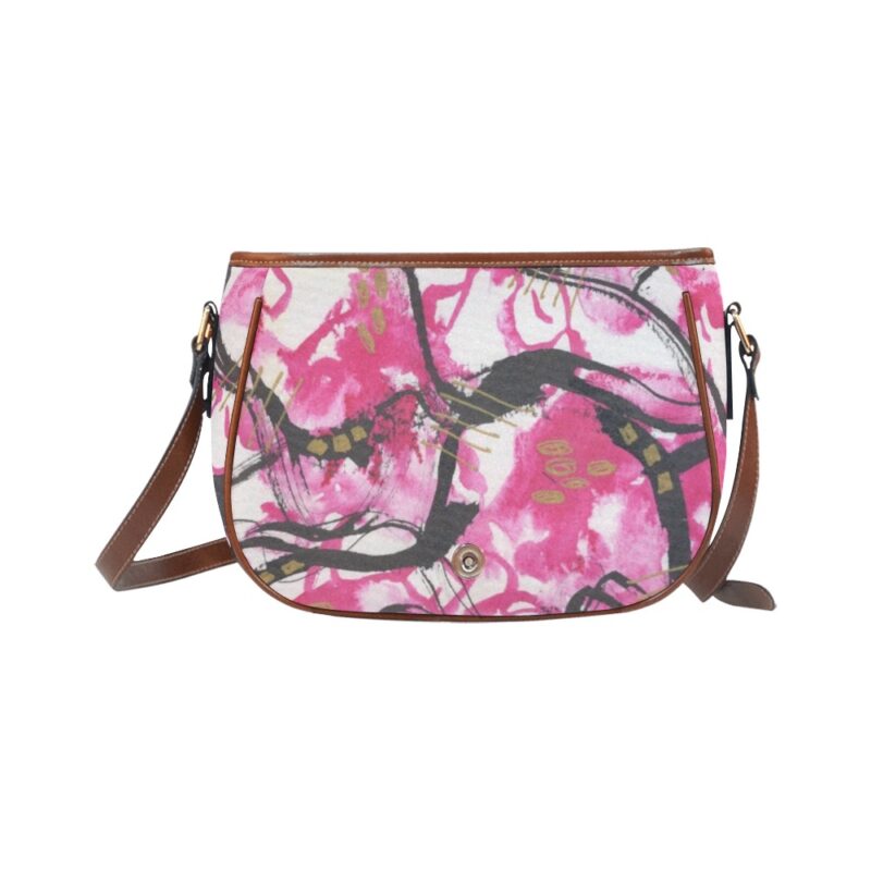 Pink Flamingo Saddlebag Cross Body Handbag - Image 2