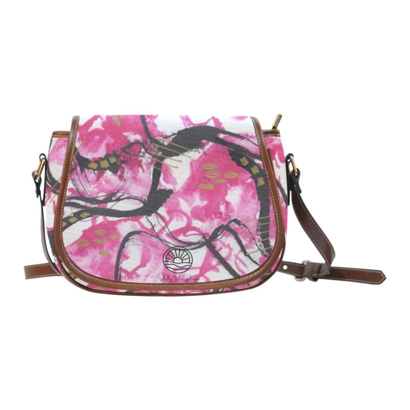 Pink Flamingo Saddlebag Cross Body Handbag