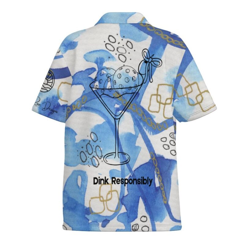 Blue Crush Women's Pickleball Polo Shirt - Dink Responsibly