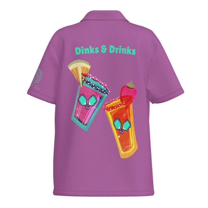 Orchid Women's Pickleball Polo Shirt - Dinks & Drinks