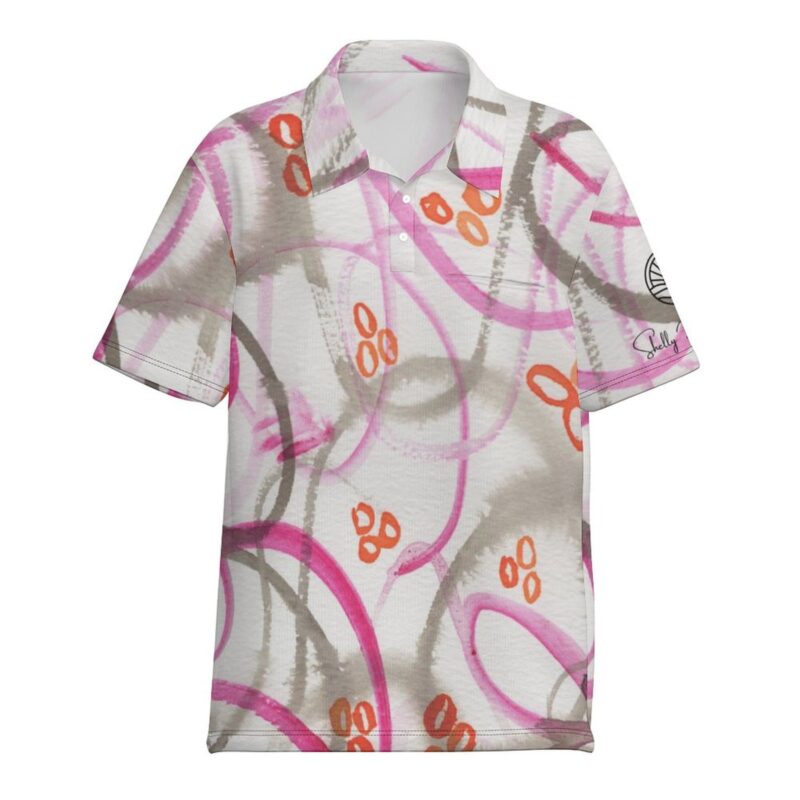 Burnt Cotton Candy Women's Pickleball Polo Shirt - Twisted Serve With a Twist - Image 4