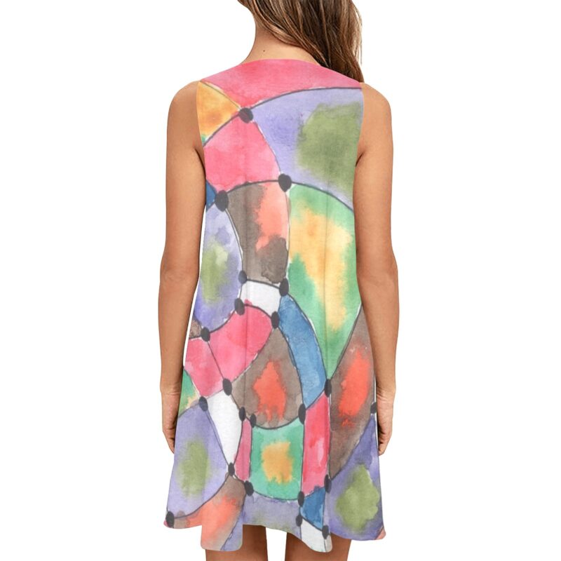 Winding Pathfinding Sleeveless Tank Dress with Pockets - Image 2