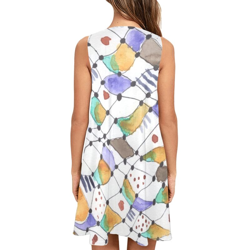 Net Duette Sleeveless Tank Dress with Pockets - Image 2