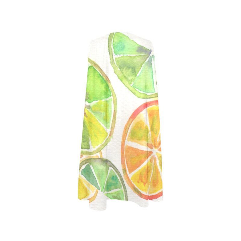 Citrus Surprise Sleeveless Tank Dress with Pockets - Image 4