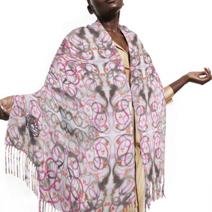 "Burnt Cotton Candy" Pashmina – Versatile Wrap, Shawl, Scarf & Travel Cover-Up