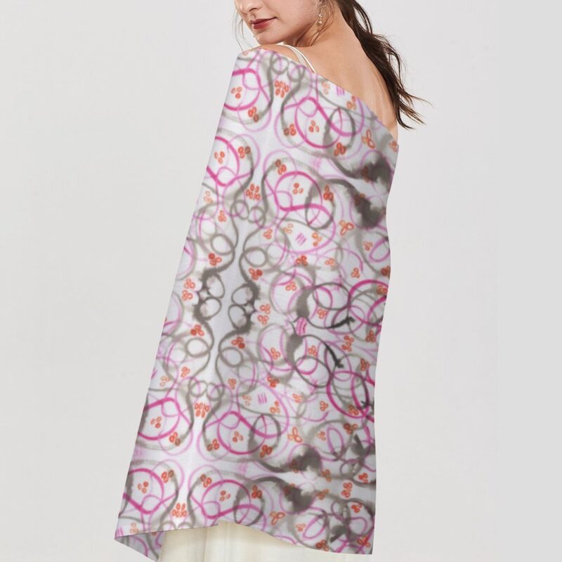 "Burnt Cotton Candy" Pashmina – Versatile Wrap, Shawl, Scarf & Travel Cover-Up - Image 2