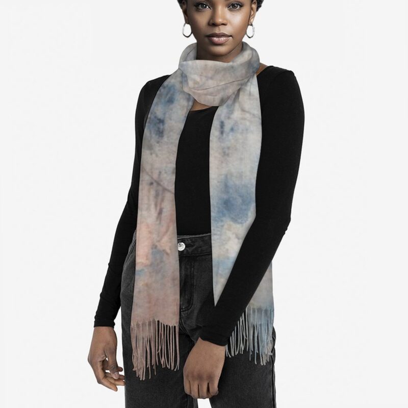 "Denim & Suede" Pashmina – Versatile Wrap, Shawl, Scarf & Travel Cover-Up - Image 4