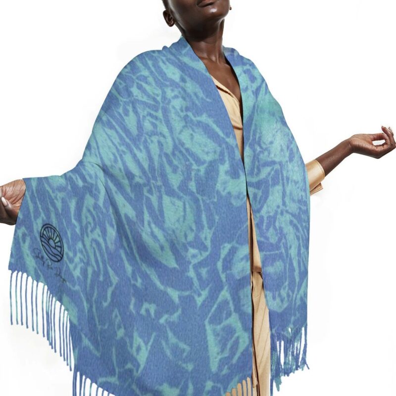 "Blue Suede" Pashmina – Versatile Wrap, Shawl, Scarf & Travel Cover-Up - Image 3
