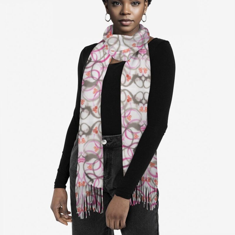 "Burnt Cotton Candy" Pashmina – Versatile Wrap, Shawl, Scarf & Travel Cover-Up - Image 4