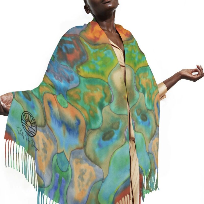 "Sea Glass" Pashmina – Versatile Wrap, Shawl, Scarf & Travel Cover-Up - Image 3