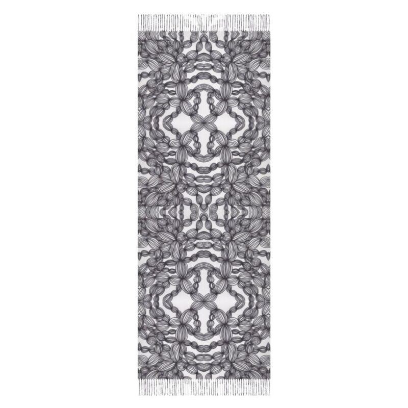 "Doodle Blooms" Pashmina – Versatile Wrap, Shawl, Scarf & Travel Cover-Up - Image 6