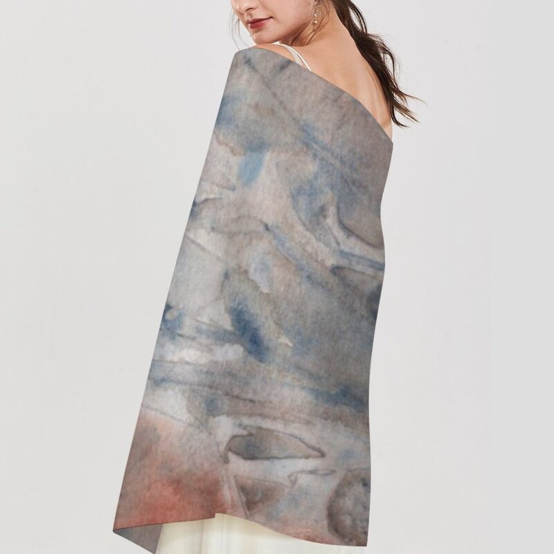 "Denim & Suede" Pashmina – Versatile Wrap, Shawl, Scarf & Travel Cover-Up - Image 2