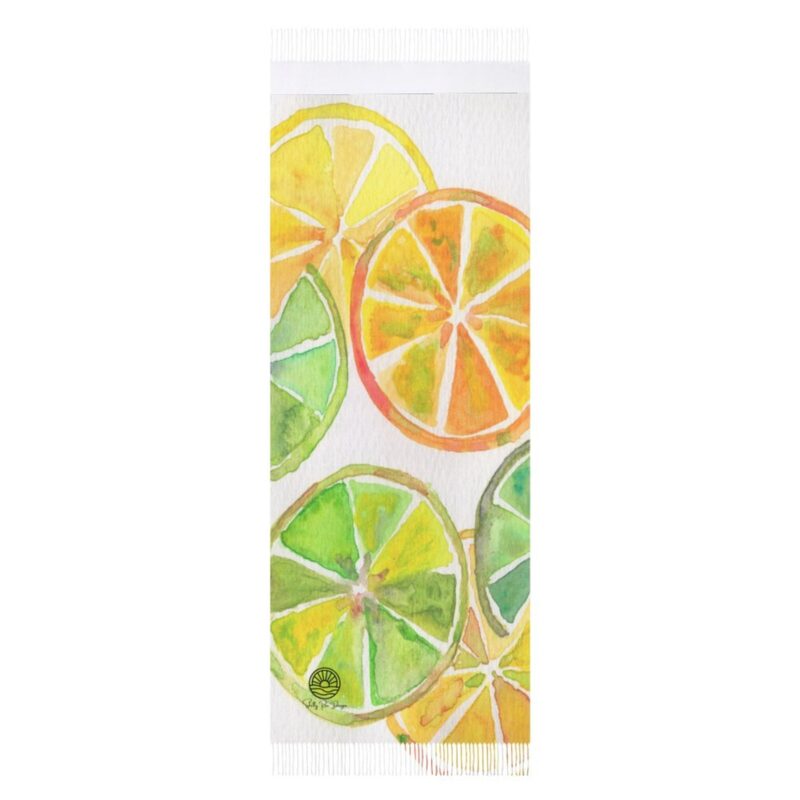 "Citrus Surprise" Pashmina – Versatile Wrap, Shawl, Scarf & Travel Cover-Up - Image 6