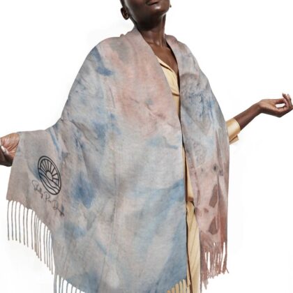 "Denim & Suede" Pashmina – Versatile Wrap, Shawl, Scarf & Travel Cover-Up